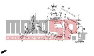 HONDA - SZX50 (X8R) (IT) 2001 - Body Parts - FUEL TANK - 95002-02070- - CLIP, TUBE (B7)