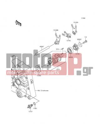 KAWASAKI - KLX®140L 2012 - Κινητήρας/Κιβώτιο Ταχυτήτων - Gear Change Drum/Shift Fork(s) - 13140-0051 - FORK-SHIFT,INPUT