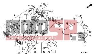 HONDA - CBR600RR (ED) 2006 - Body Parts - REAR FENDER (CBR600RR5/6) - 94591-24000- - CLIP, WIRE, 2X40