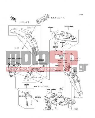 KAWASAKI - KLX®250S 2012 - Body Parts - Fenders - 35019-0056 - FLAP,RR