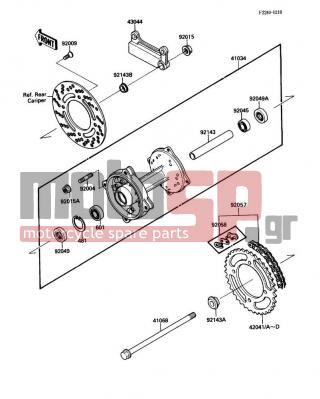 KAWASAKI - BIG WHEEL 1988 -  - Rear Hub - 42041-1245 - SPROCKET-HUB,52T