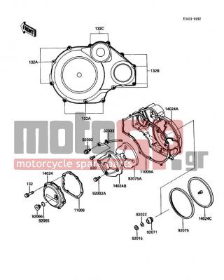 KAWASAKI - CONCOURS 1988 - Engine/Transmission - Engine Cover(s) - 92018-004 - NUT,LOCK,5MM