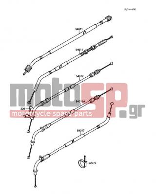 KAWASAKI - ELIMINATOR 1988 -  - Cables - 54001-1129 - CABLE-SPEEDOMETER