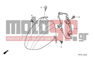HONDA - SCV100 (ED) Lead 2003 - Body Parts - FRONT FENDER - 61100-KRP-900ZA - FENDER A, FR. *NHA04M*