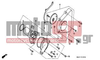 HONDA - CBR600F (ED) 1989 - Engine/Transmission - LEFT REAR COVER/ WATER PUMP - 11350-KM3-000 - PLATE COMP., L. COVER