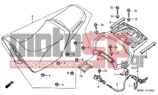 HONDA - XL1000VA (ED)-ABS Varadero 2004 - Body Parts - SEAT - 89020-MBT-D20 - BAR, TANK BRIDGE