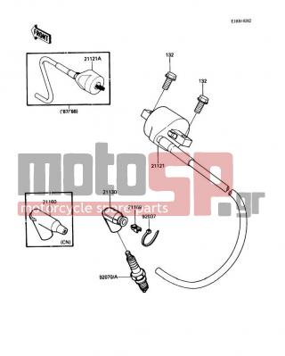 KAWASAKI - KDX200 1988 -  - Ignition System - 21121-1140 - COIL-IGNITION