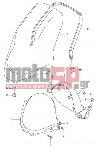 SUZUKI - AN250 (E2) Burgman 2001 - Body Parts - WINDOW SCREEN (MODEL W/X/Y) - 03541-05103-000 - SCREW