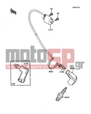 KAWASAKI - KDX80 1988 -  - Ignition System - 21121-1057 - COIL-IGNITION