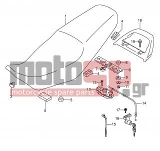 SUZUKI - GS500E (E2) 1994 - Body Parts - SEAT (MODEL K/L/M/N/P/R) - 01550-08253-000 - DISCONTINUED