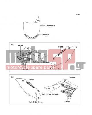 KAWASAKI - KX™450F 2012 - Body Parts - Decals - 56069-1564 - PATTERN,SHROUD,RH,LWR