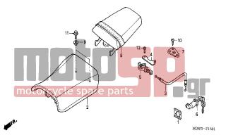 HONDA - CBR600FR (ED)  2001 - Body Parts - SEAT (2) - 77156-MCF-000 - CABLE, SEAT LOCK