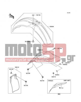 KAWASAKI - KX™65 2012 - Body Parts - Fenders - 35022-1342-290 - FENDER-COMP-REAR,L.GREEN