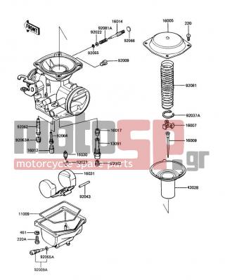 KAWASAKI - LTD 1988 - Engine/Transmission - Carburetor Parts - 92055-1002 - RING-O,PILOT ADJUST