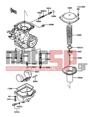 KAWASAKI - LTD 1988 - Engine/Transmission - Carburetor Parts - 92009-1095 - SCREW,DRAIN,M6X1.0