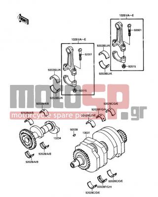 KAWASAKI - NINJA® 250R 1988 - Κινητήρας/Κιβώτιο Ταχυτήτων - Crankshaft - 13031-1247 - CRANKSHAFT-COMP