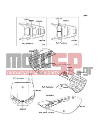 KAWASAKI - KX™65 2012 - Body Parts - Labels(ACF) - 56030-1230 - LABEL,32:1
