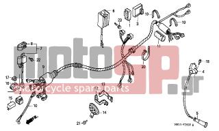 HONDA - XR600R (ED) 1997 - Electrical - WIRE HARNESS (1) - 30510-MN1-680 - COIL COMP., IGNITION