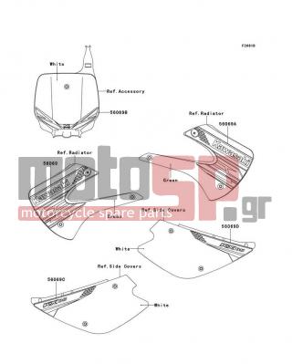 KAWASAKI - KX™85 2012 - Body Parts - Decals(ACF) - 56069-1534 - PATTERN,SHROUD,LH