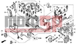 HONDA - CBF600SA (ED) ABS BCT 2009 - Electrical - WIRE HARNESS - 35163-MN5-003 - GROMMET