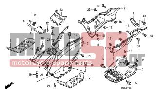 HONDA - FJS400D (ED) Silver Wing 2006 - Body Parts - FLOOR STEP/UNDER COVER - 93903-34480- - SCREW, TAPPING, 4X16