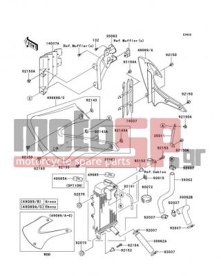 KAWASAKI - KX™85 2012 - Κινητήρας/Κιβώτιο Ταχυτήτων - Radiator