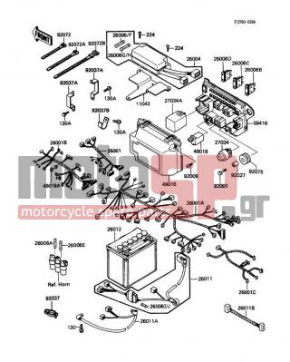 KAWASAKI - VOYAGER 1988 -  - Chassis Electrical Equipment - 26006-1052 - FUSE,3A,L=30