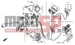 HONDA - CBR600F (ED) 2004 - Electrical - WIRE HARNESS - 31600-MBW-D21 - RECTIFIER ASSY., REGULATE
