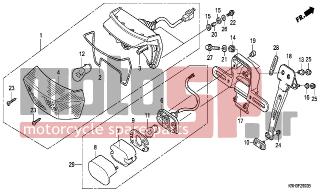 HONDA - XR125L (ED) 2005 - Electrical - TAILLIGHT/ LICENSE LIGHT - 93901-24880- - SCREW, TAPPING, 4X35