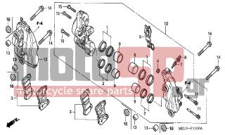 HONDA - CBR1000RR (ED) 2007 - Brakes - FRONT BRAKE CALIPER - 45106-MEL-003 - SPRING, PAD