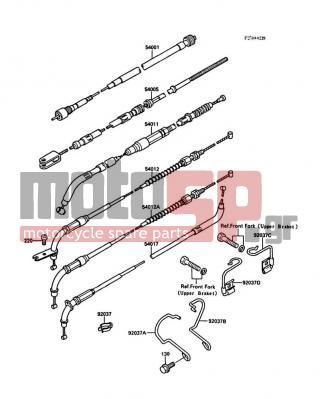 KAWASAKI - VULCAN 750 1988 -  - Cables - 54012-1242 - CABLE-THROTTLE,OPENING