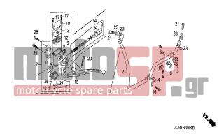 HONDA - SZX50 (X8R) (IT) 2001 - Brakes - REAR BRAKE MASTER CYLINDER - 90145-MY5-H20 - BOLT, OIL, 10X22