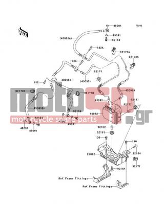 KAWASAKI - NINJA® 1000 ABS 2012 -  - Brake Piping - 132BB0625 - BOLT-FLANGED-SMALL,6X25