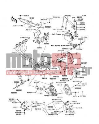 KAWASAKI - NINJA® 1000 ABS 2012 -  - Muffler(s) - 92009-1481 - SCREW,TAPPING,6X30