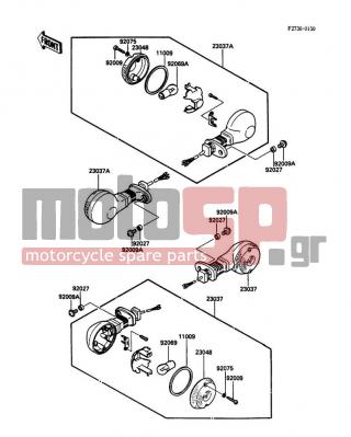 KAWASAKI - 454 LTD 1987 -  - Turn Signals - 92069-060 - BULB,12V 32/3CP(23/8W)