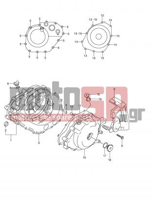 SUZUKI - DL650 (E2) V-Strom 2005 - Engine/Transmission - CRANKCASE COVER - 09168-16002-000 - GASKET (13.8X18.8X0.4)