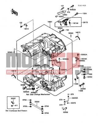 KAWASAKI - CONCOURS 1987 - Engine/Transmission - Crankcase - 92037-1539 - CLAMP,WIRING HARNESS