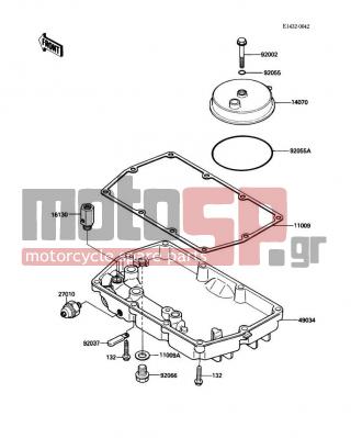 KAWASAKI - EX500 1987 - Engine/Transmission - Breather Cover/Oil Pan - 92055-1284 - RING-O,BREATHER BODY