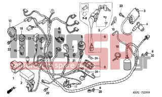 HONDA - SCV100 (ED) Lead 2003 - Electrical - WIRE HARNESS - 32412-MV4-000 - COVER, BATTERY TERMINAL