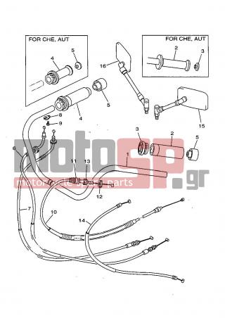 YAMAHA - XV1100 (GRC) 1998 - Frame - STEERING HANDLE CABLE - 3CF-26312-00-00 - Cable, Throttle 2