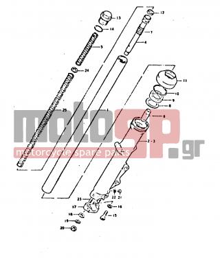 SUZUKI - GS550E (E2) 1996 - Αναρτήσεις - FRONT FORK (DOUBLE DISK) - 51184-47600-000 - SPRING, MAIN LOWER