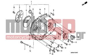 HONDA - VF750C  (ED) 1999 - Engine/Transmission - RIGHT CRANKCASE COVER - 11394-MY7-000 - GASKET, R. COVER