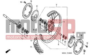 HONDA - XL650V (ED) TransAlp 2005 - Frame - FRONT WHEEL