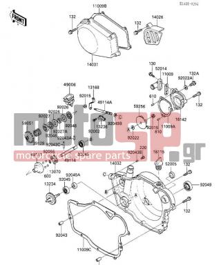 KAWASAKI - KX250 1987 - Engine/Transmission - ENGINE COVERS/WATER PUMP - 59051-1180 - GEAR-SPUR,GOVERNOR
