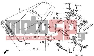 HONDA - XL1000V (ED) Varadero 2000 - Body Parts - SEAT - 89020-MY1-000 - BAR, TANK BRIDGE