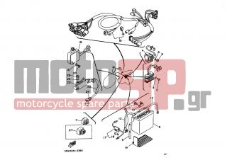 YAMAHA - SR125 (EUR) 1992 - Electrical - ELECTRICAL 1 - 5H0-82122-00-00 - Seat, Battery