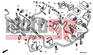 HONDA - VTR1000F (ED) 2002 - Electrical - WIRE HARNESS - 94050-06000- - NUT, FLANGE, 6MM