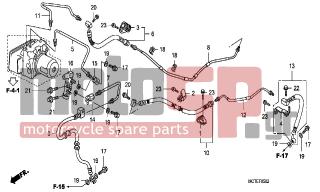 HONDA - FJS600A (ED) ABS Silver Wing 2007 - Brakes - REAR BRAKE PIPE(FJS600A) - 43321-MY4-003 - JOINT A, MASTER CYLINDER PIPE