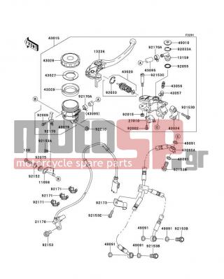 KAWASAKI - NINJA® ZX™-10R 2012 -  - Front Master Cylinder - 92153-0327 - BOLT,SOCKET,8X16