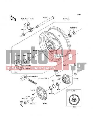 KAWASAKI - NINJA® ZX™-10R 2012 -  - Rear Wheel/Chain - 42033-0038 - COUPLING-ASSY,RR HUB